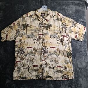 Harley Davidson Vintage Shirt Men's Sz XL. All Over Print Made In The USA